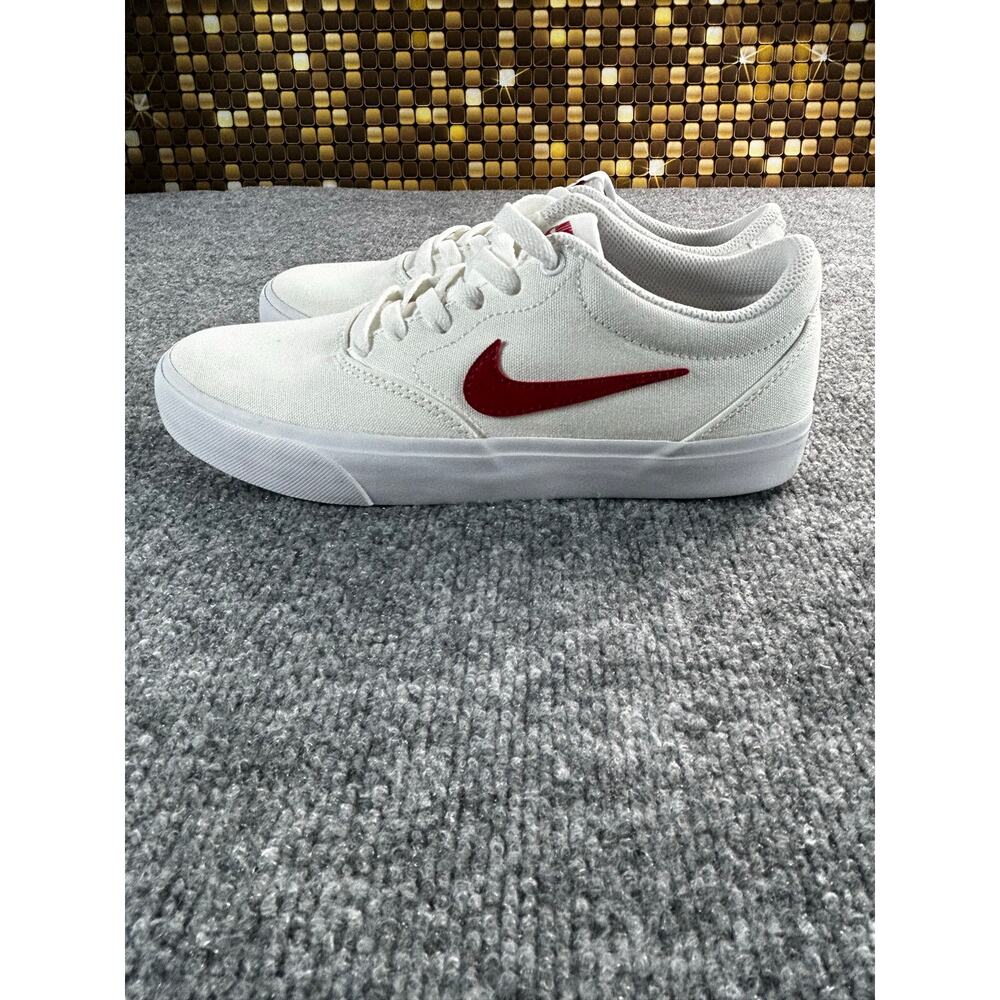 Nike Women's White Red Canvas Lace Up Casual Sneakers Size 8.5 - Picture 10 of 15